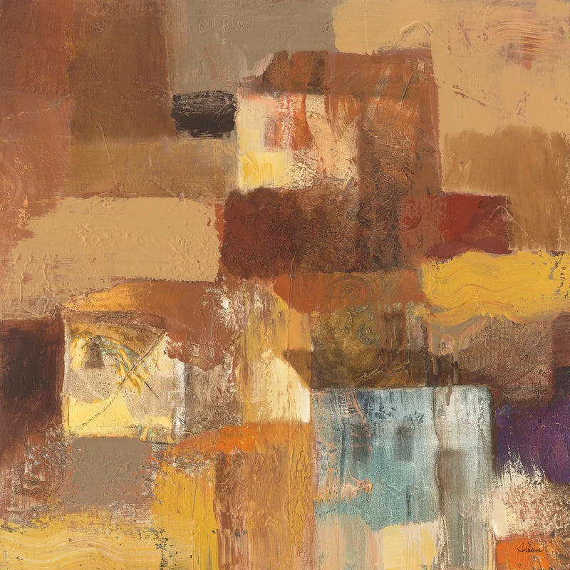 Abstract Tuscan Village II Crop by Albena Hristova. SKU 26990a. Archival Giclee Fine art print for wall decor.