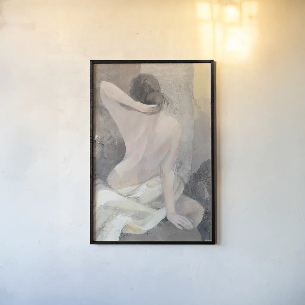 After the Bath I Crop by Albena Hristova. shown as a paper print in a black flame. Available as a archival giclee rolled canvas, fine art paper, or poster print. SKU 23813h.