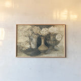 Albenas Hydrangea by Albena Hristova. shown as a paper print in a natural frame. Available as a archival giclee rolled canvas, fine art paper, or poster print. SKU 6359i.