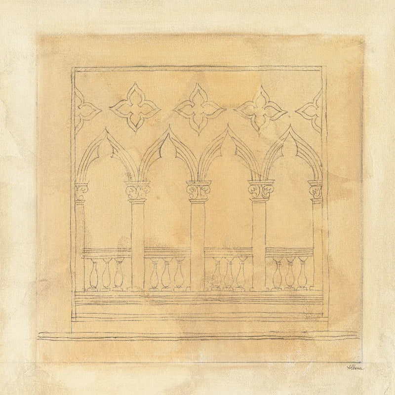 Architectural Drawing II Neutral by Albena Hristova. SKU 90918a. Archival Giclee Fine art print for wall decor.