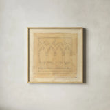 Architectural Drawing II Neutral by Albena Hristova. Shown in a natural wood glass frame for a timeless modern aesthetic. Available as an archival giclee rolled canvas, fine art paper, or poster print. SKU 90918a.