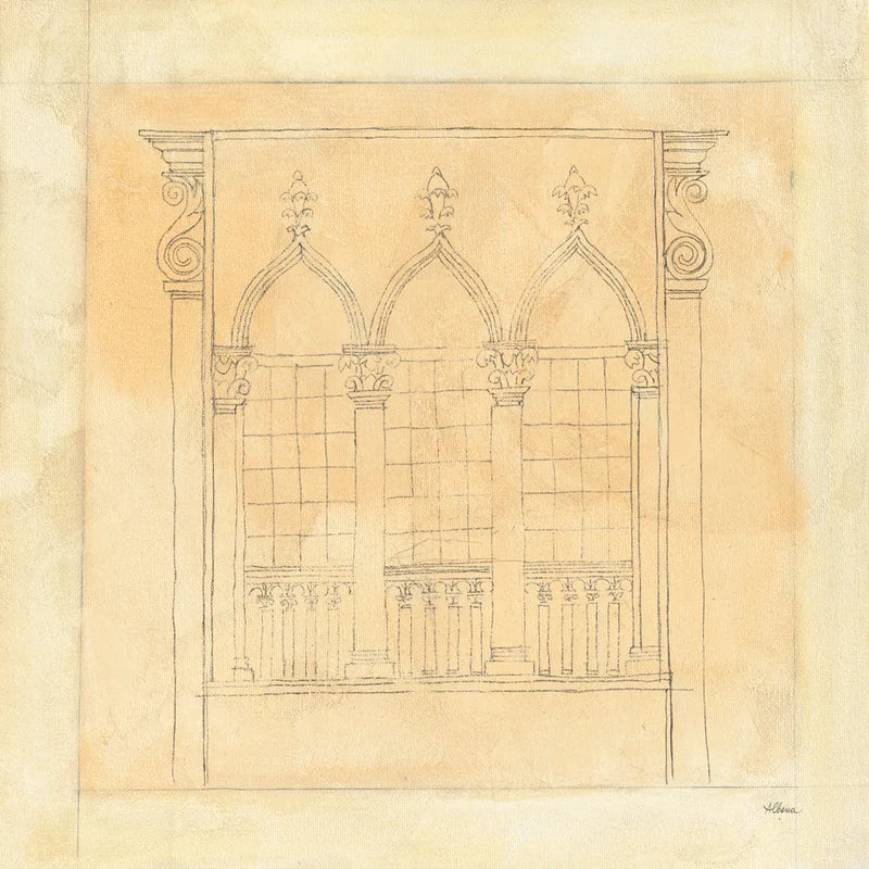 Architectural Drawing IV Neutral by Albena Hristova. SKU 90920a. Archival Giclee Fine art print for wall decor.