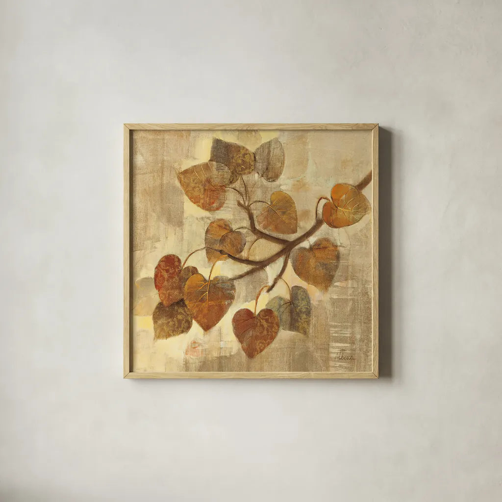 Aspen by Albena Hristova. Shown in a natural wood glass frame for a timeless modern aesthetic. Available as an archival giclee rolled canvas, fine art paper, or poster print. SKU 6857a.