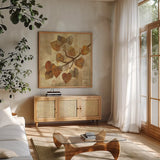 Aspen by Albena Hristova. Shown in a natural wood frame in a cozy modern living room. Available as an archival giclee rolled canvas, fine art paper, or poster print. SKU 6857a.