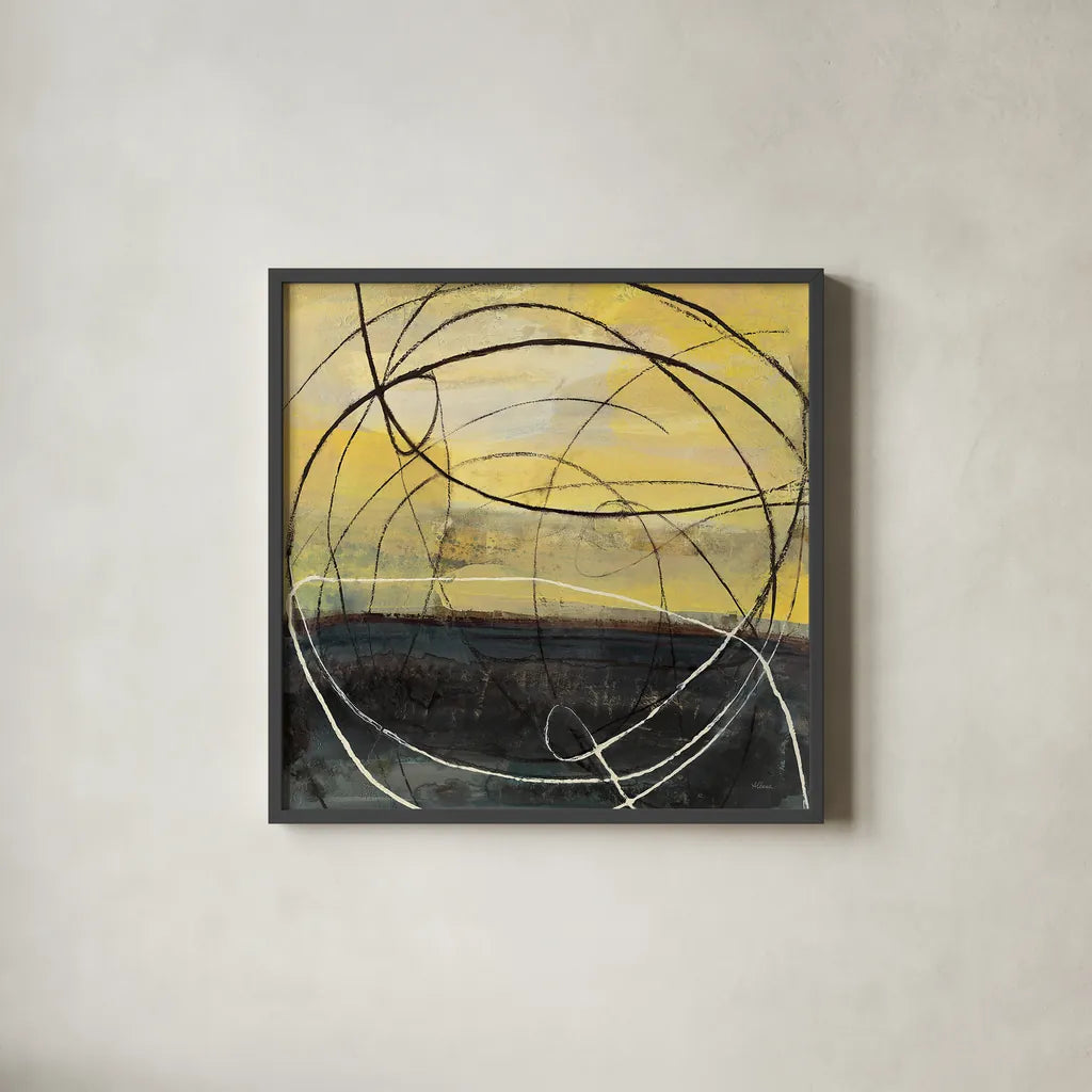 At Dawn Crop v2 by Albena Hristova. Shown in a sleek black glass frame for a contemporary gallery look. Available as an archival giclee rolled canvas, fine art paper, or poster print. SKU 22147a.