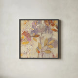 Autumn Botanicals II by Albena Hristova. Shown in a sleek black glass frame for a contemporary gallery look. Available as an archival giclee rolled canvas, fine art paper, or poster print. SKU 17797a.