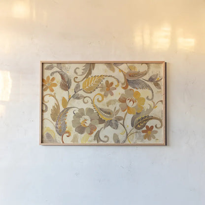 Autumn Garden Light by Albena Hristova. shown as a paper print in a natural frame. Available as a archival giclee rolled canvas, fine art paper, or poster print. SKU 29037i.