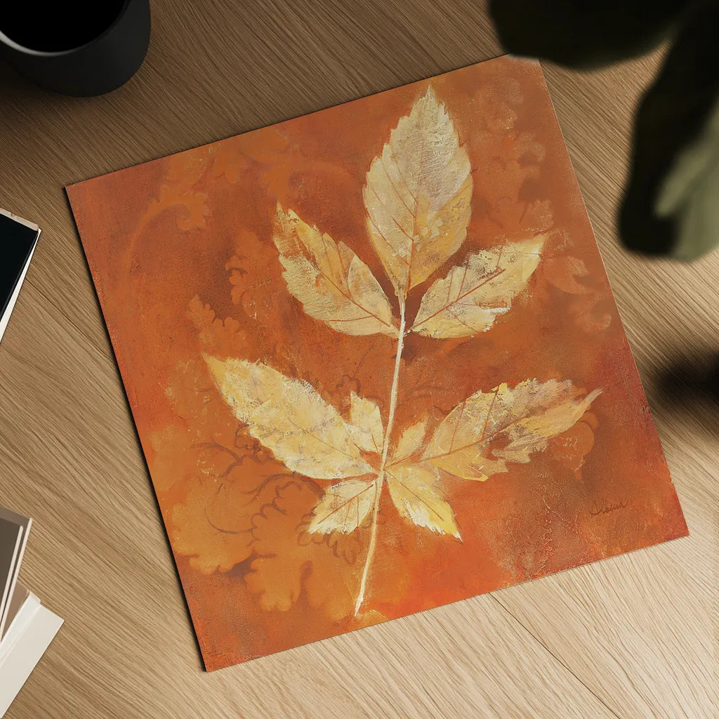 Autumn Leaves II by Albena Hristova. Shown as a detailed flat fine art print, highlighting archival giclee quality. Available as an archival giclee rolled canvas, fine art paper, or poster print. SKU 55451a.