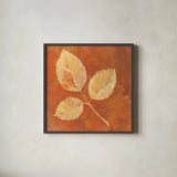 Autumn Leaves III by Albena Hristova. Shown in a sleek black glass frame for a contemporary gallery look. Available as an archival giclee rolled canvas, fine art paper, or poster print. SKU 55452a.