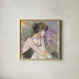 Ballerina I Crop by Albena Hristova. Shown in a natural wood glass frame for a timeless modern aesthetic. Available as an archival giclee rolled canvas, fine art paper, or poster print. SKU 68444a.