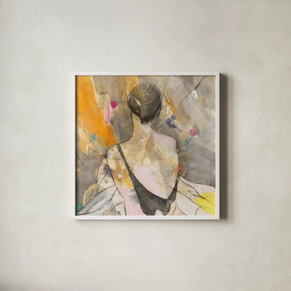 Ballerina II Crop by Albena Hristova. Shown in a crisp white glass frame for a clean and minimalist style. Available as an archival giclee rolled canvas, fine art paper, or poster print. SKU 68445a.