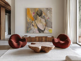 Ballerina II Crop by Albena Hristova. Shown as extra-large giant wall art in a modern living room. Available as an archival giclee rolled canvas, fine art paper, or poster print. SKU 68445a.
