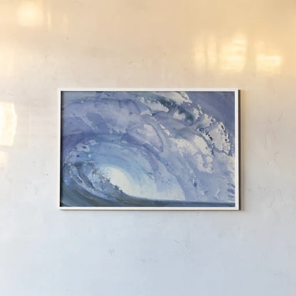 Barrel Wave by Albena Hristova. shown as a paper print in a white frame. Available as a archival giclee rolled canvas, fine art paper, or poster print. SKU 46909i.