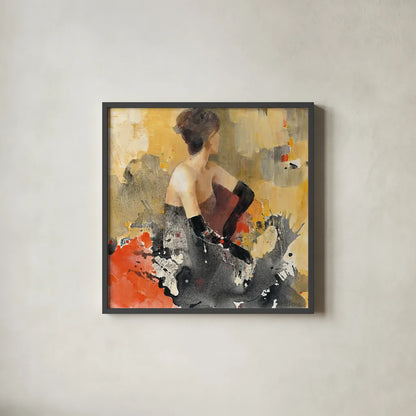 Beautiful Gaze I by Albena Hristova. Shown in a sleek black glass frame for a contemporary gallery look. Available as an archival giclee rolled canvas, fine art paper, or poster print. SKU 22260a.