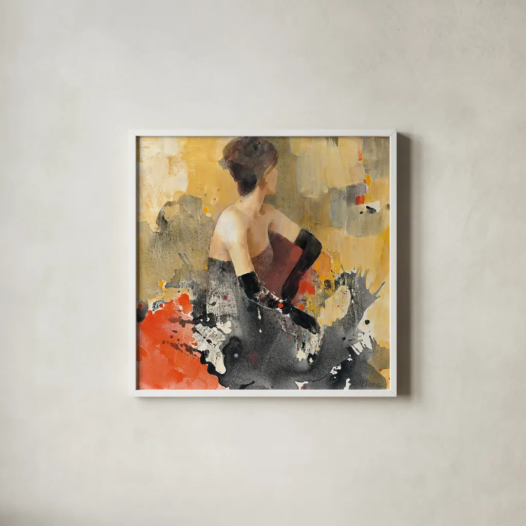 Beautiful Gaze I by Albena Hristova. Shown in a crisp white glass frame for a clean and minimalist style. Available as an archival giclee rolled canvas, fine art paper, or poster print. SKU 22260a.