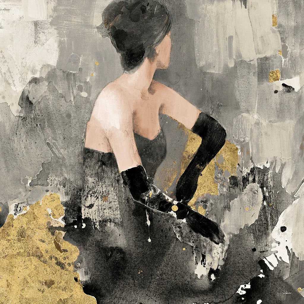 Beautiful Gaze I Neutral Gold by Albena Hristova. SKU 31564a. Archival Giclee Fine art print for wall decor.