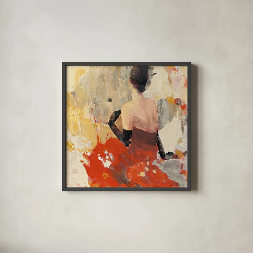 Beautiful Gaze II by Albena Hristova. Shown in a sleek black glass frame for a contemporary gallery look. Available as an archival giclee rolled canvas, fine art paper, or poster print. SKU 22261a.