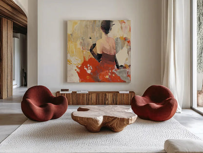 Beautiful Gaze II by Albena Hristova. Shown as extra-large giant wall art in a modern living room. Available as an archival giclee rolled canvas, fine art paper, or poster print. SKU 22261a.