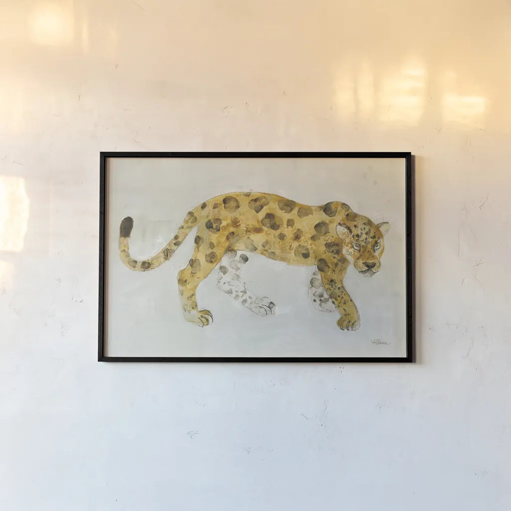 Big Cat I by Albena Hristova. shown as a paper print in a black flame. Available as a archival giclee rolled canvas, fine art paper, or poster print. SKU 44156i.