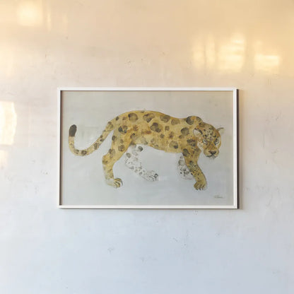 Big Cat I by Albena Hristova. shown as a paper print in a white frame. Available as a archival giclee rolled canvas, fine art paper, or poster print. SKU 44156i.