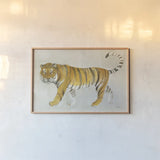 Big Cat II by Albena Hristova. shown as a paper print in a natural frame. Available as a archival giclee rolled canvas, fine art paper, or poster print. SKU 44157i.
