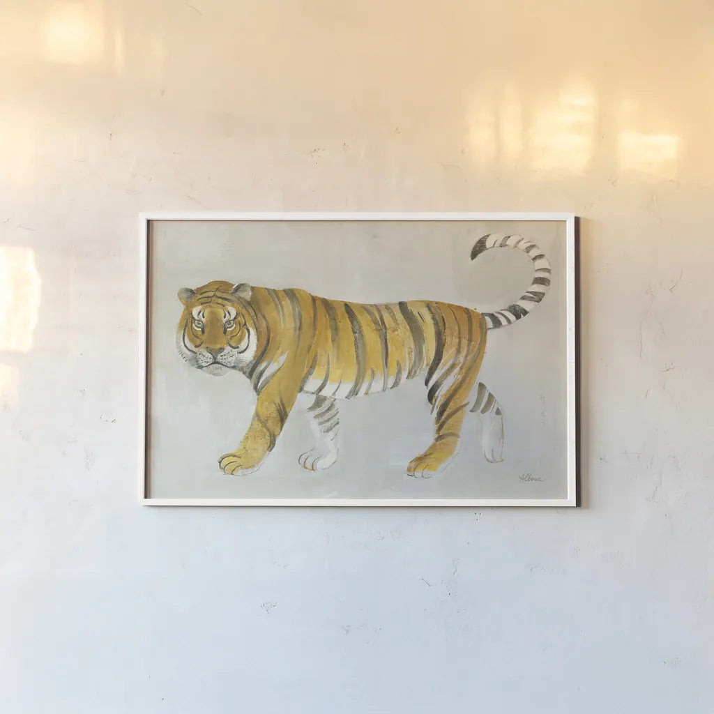 Big Cat II by Albena Hristova. shown as a paper print in a white frame. Available as a archival giclee rolled canvas, fine art paper, or poster print. SKU 44157i.
