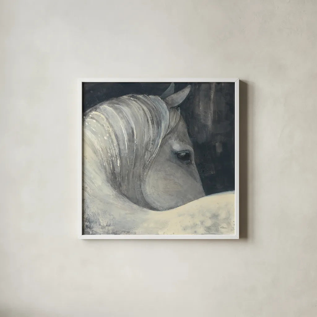 Bijou by Albena Hristova. Shown in a crisp white glass frame for a clean and minimalist style. Available as an archival giclee rolled canvas, fine art paper, or poster print. SKU 31250a.