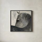 Bijou Reversed Dark by Albena Hristova. Shown in a sleek black glass frame for a contemporary gallery look. Available as an archival giclee rolled canvas, fine art paper, or poster print. SKU 60615a.