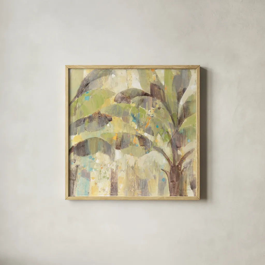 Bimini II by Albena Hristova. Shown in a natural wood glass frame for a timeless modern aesthetic. Available as an archival giclee rolled canvas, fine art paper, or poster print. SKU 20038a.