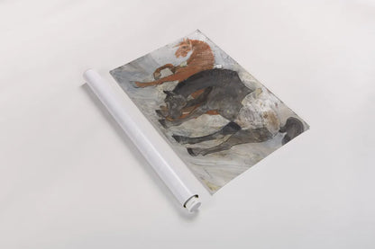 Blaze and Shadow by Albena Hristova. shown as a rolled paper print. Available as archival giclee rolled canvas, fine art paper, or poster print. SKU 89807i.