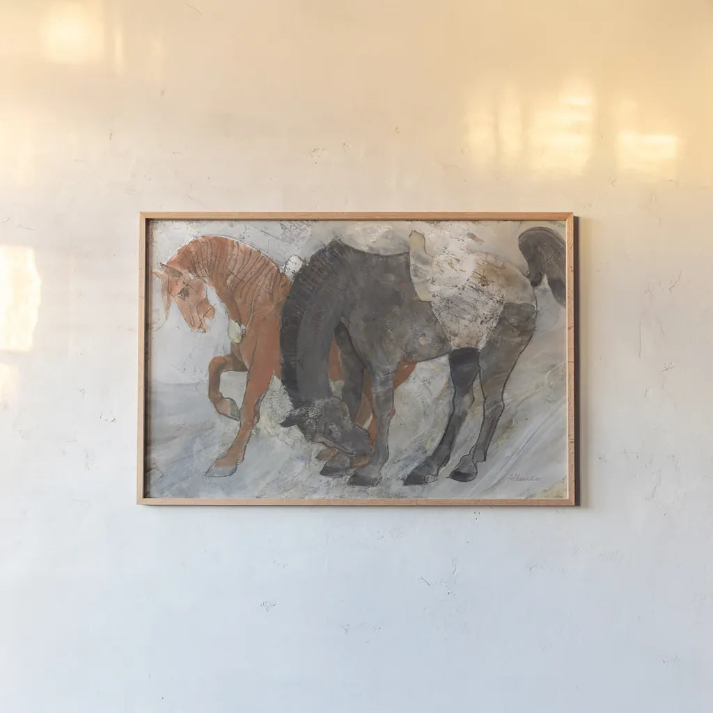 Blaze and Shadow by Albena Hristova. shown as a paper print in a natural frame. Available as a archival giclee rolled canvas, fine art paper, or poster print. SKU 89807i.