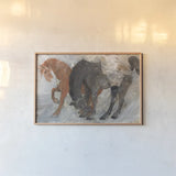 Blaze and Shadow by Albena Hristova. shown as a paper print in a natural frame. Available as a archival giclee rolled canvas, fine art paper, or poster print. SKU 89807i.
