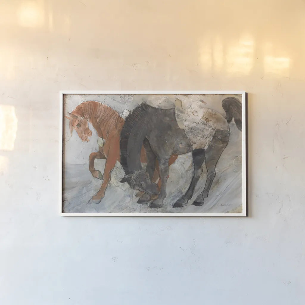 Blaze and Shadow by Albena Hristova. shown as a paper print in a white frame. Available as a archival giclee rolled canvas, fine art paper, or poster print. SKU 89807i.