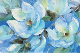 Blue Magnolias by Albena Hristova. SKU 54828i. Archival Giclee Fine art print for wall decor.