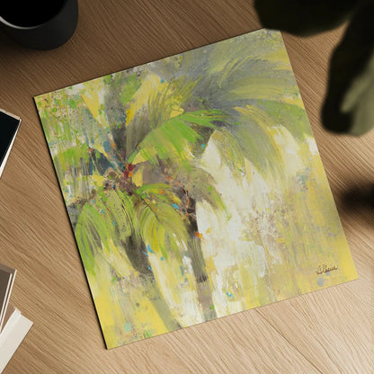 Breezy Palm I by Albena Hristova. Shown as a detailed flat fine art print, highlighting archival giclee quality. Available as an archival giclee rolled canvas, fine art paper, or poster print. SKU 17822a.