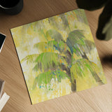 Breezy Palm II by Albena Hristova. Shown as a detailed flat fine art print, highlighting archival giclee quality. Available as an archival giclee rolled canvas, fine art paper, or poster print. SKU 17823a.