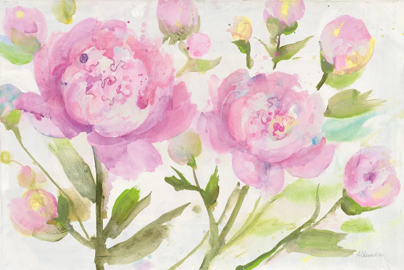 Bright Peonies by Albena Hristova. SKU 54827i. Archival Giclee Fine art print for wall decor.