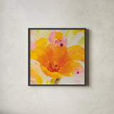 Bright Tulips I by Albena Hristova. Shown in a sleek black glass frame for a contemporary gallery look. Available as an archival giclee rolled canvas, fine art paper, or poster print. SKU 80163a.