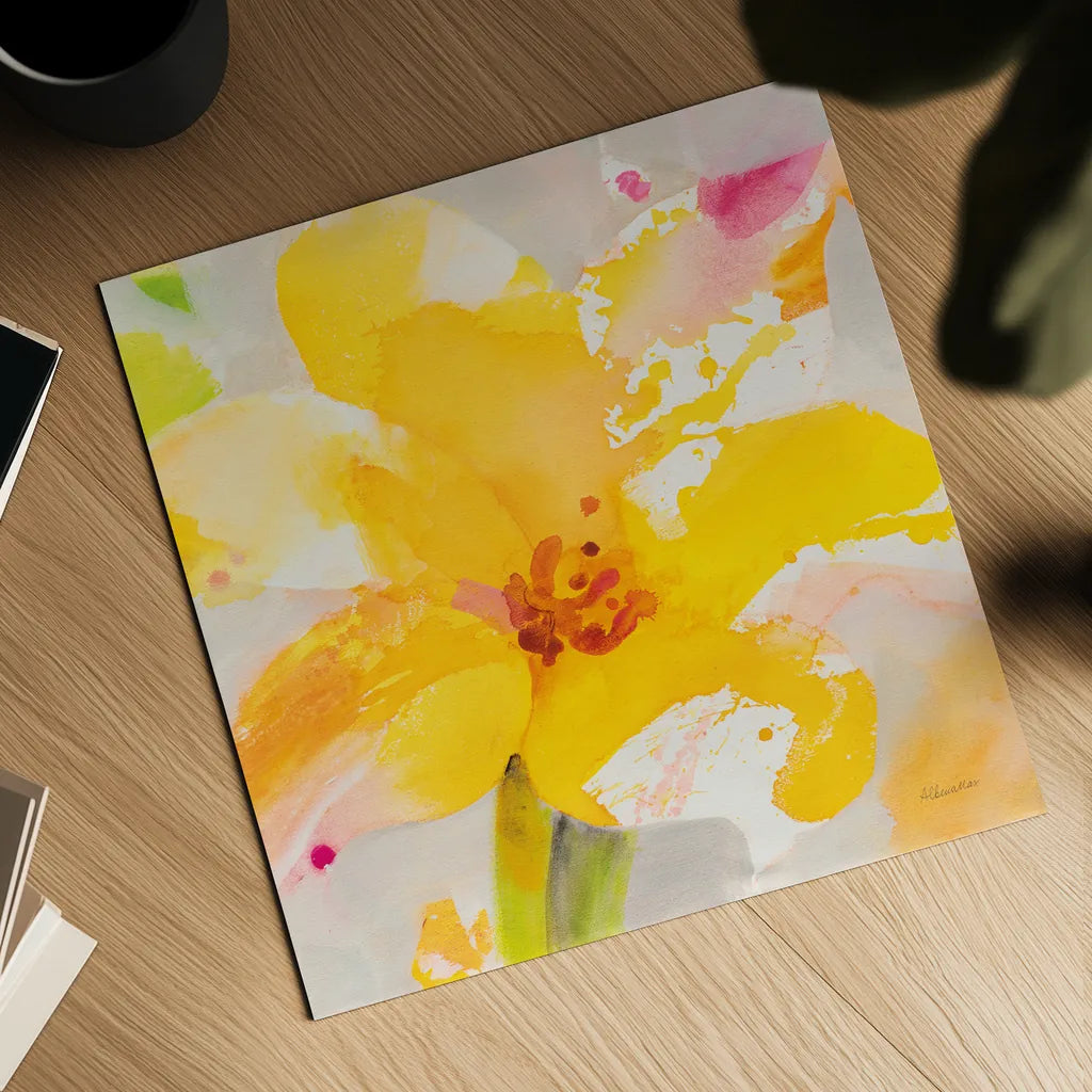 Bright Tulips III by Albena Hristova. Shown as a detailed flat fine art print, highlighting archival giclee quality. Available as an archival giclee rolled canvas, fine art paper, or poster print. SKU 80165a.