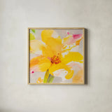 Bright Tulips III by Albena Hristova. Shown in a natural wood glass frame for a timeless modern aesthetic. Available as an archival giclee rolled canvas, fine art paper, or poster print. SKU 80165a.