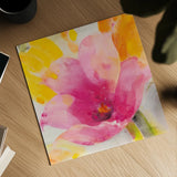 Bright Tulips IV by Albena Hristova. Shown as a detailed flat fine art print, highlighting archival giclee quality. Available as an archival giclee rolled canvas, fine art paper, or poster print. SKU 80166a.