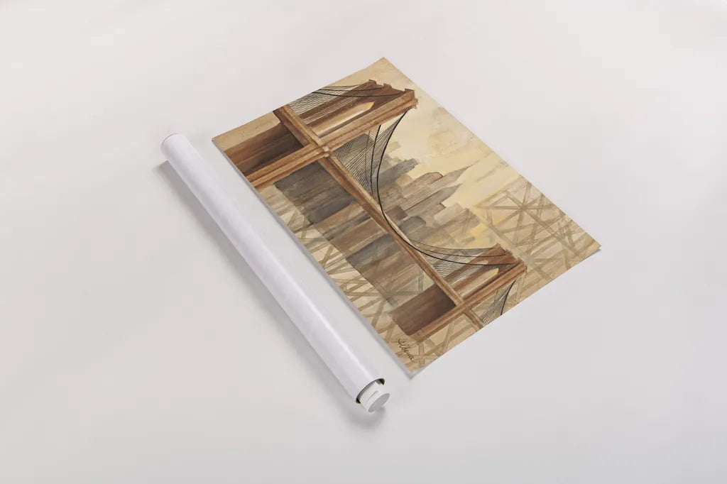 Brooklyn Bridge by Albena Hristova. shown as a rolled paper print. Available as archival giclee rolled canvas, fine art paper, or poster print. SKU 4196i.
