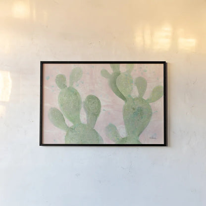 Cactus Panel III by Albena Hristova. shown as a paper print in a black flame. Available as a archival giclee rolled canvas, fine art paper, or poster print. SKU 41998i.