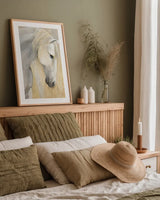 Calm Crop by Albena Hristova. shown as a paper print in a natural frame. Available as a archival giclee rolled canvas, fine art paper, or poster print. SKU 46420h.