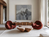 Castle Rock by Albena Hristova. Shown as extra-large giant wall art in a modern living room. Available as an archival giclee rolled canvas, fine art paper, or poster print. SKU 54063a.