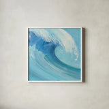Catch a Wave Crop by Albena Hristova. Shown in a crisp white glass frame for a clean and minimalist style. Available as an archival giclee rolled canvas, fine art paper, or poster print. SKU 46910a.