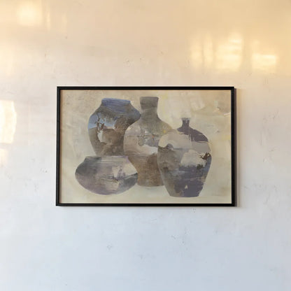 Ceramic Still Life by Albena Hristova. shown as a paper print in a black flame. Available as a archival giclee rolled canvas, fine art paper, or poster print. SKU 35190i.