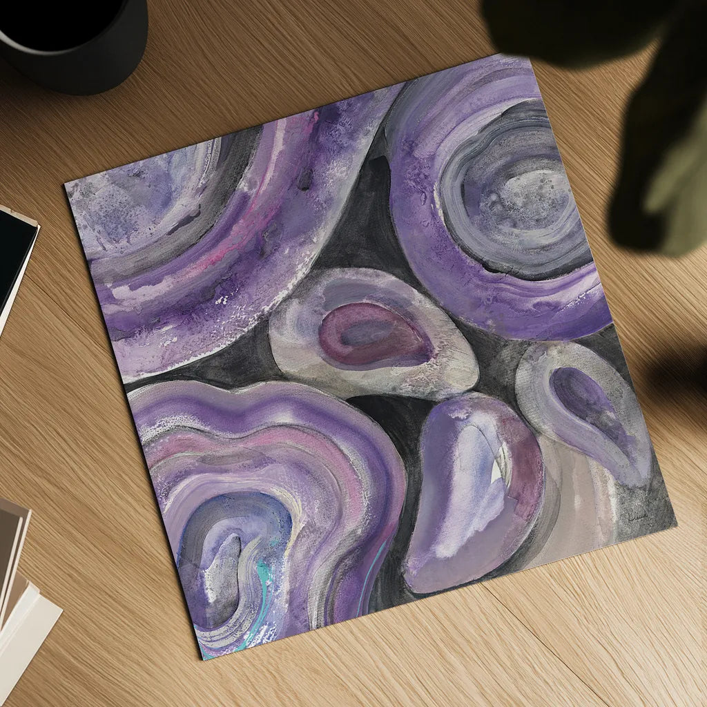 Circle Rain v2 by Albena Hristova. Shown as a detailed flat fine art print, highlighting archival giclee quality. Available as an archival giclee rolled canvas, fine art paper, or poster print. SKU 29281a.