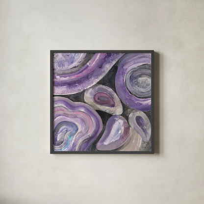 Circle Rain v2 by Albena Hristova. Shown in a sleek black glass frame for a contemporary gallery look. Available as an archival giclee rolled canvas, fine art paper, or poster print. SKU 29281a.