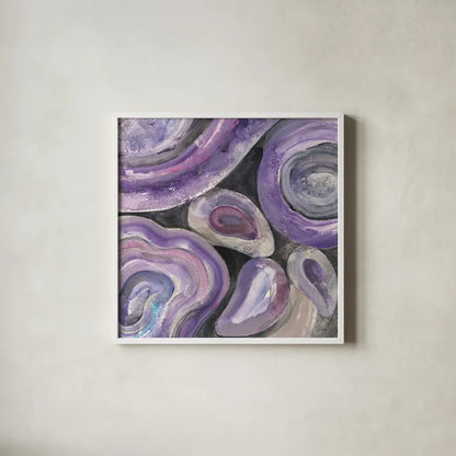 Circle Rain v2 by Albena Hristova. Shown in a crisp white glass frame for a clean and minimalist style. Available as an archival giclee rolled canvas, fine art paper, or poster print. SKU 29281a.